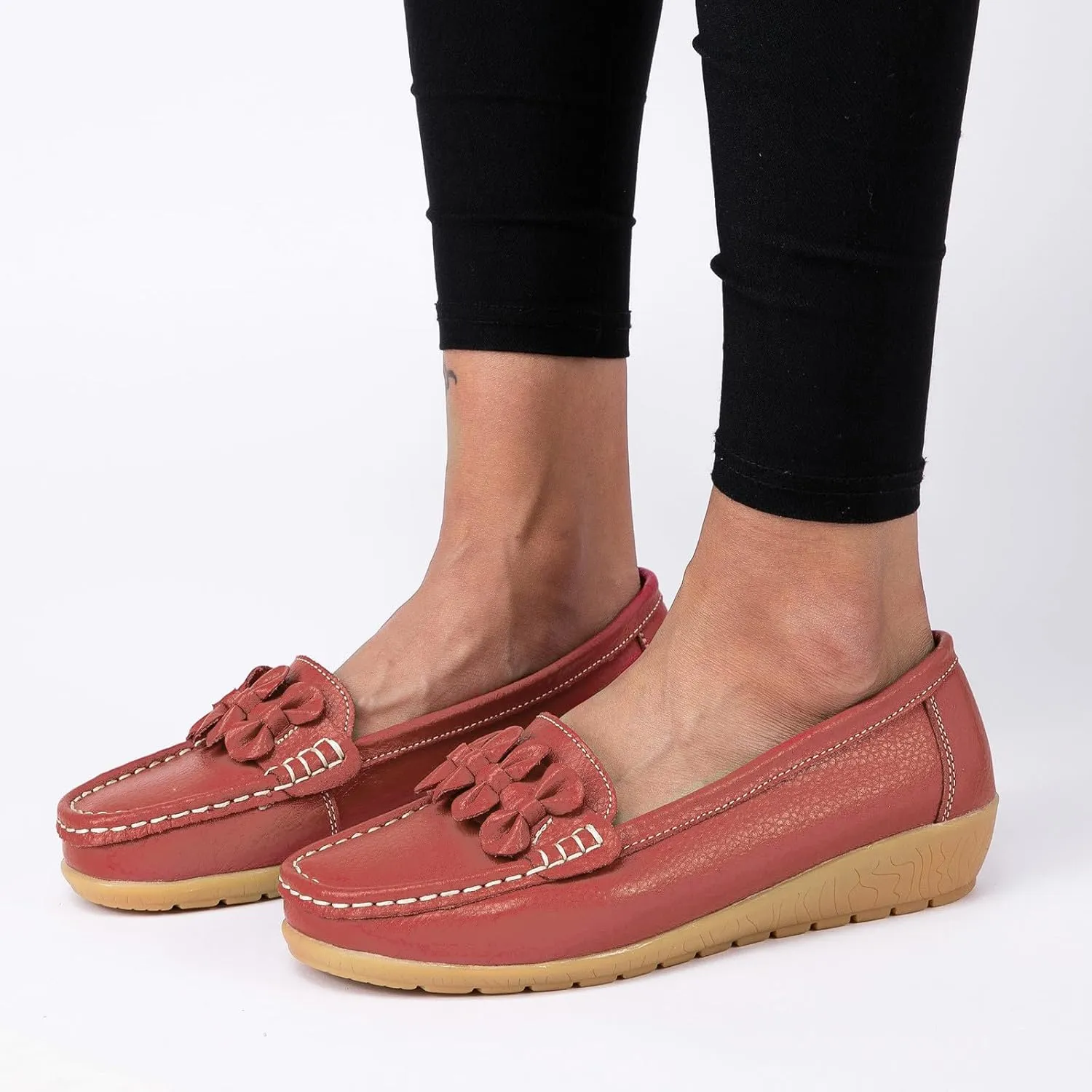 Womens Dressy Casual Walking Shoes Loafers Sneakers for Daily Walking Square Toe Comfortable Office Work Shoes