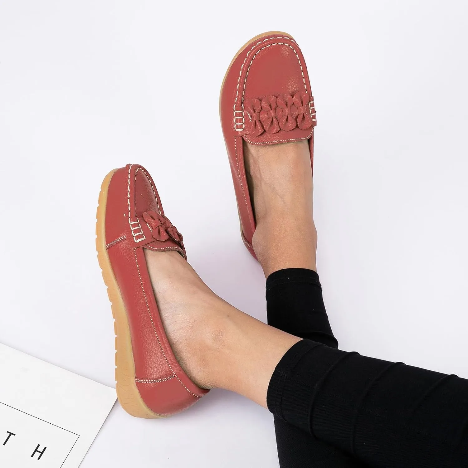 Womens Dressy Casual Walking Shoes Loafers Sneakers for Daily Walking Square Toe Comfortable Office Work Shoes