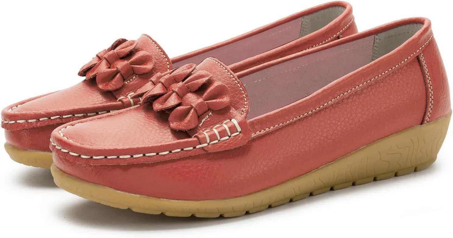 Womens Dressy Casual Walking Shoes Loafers Sneakers for Daily Walking Square Toe Comfortable Office Work Shoes