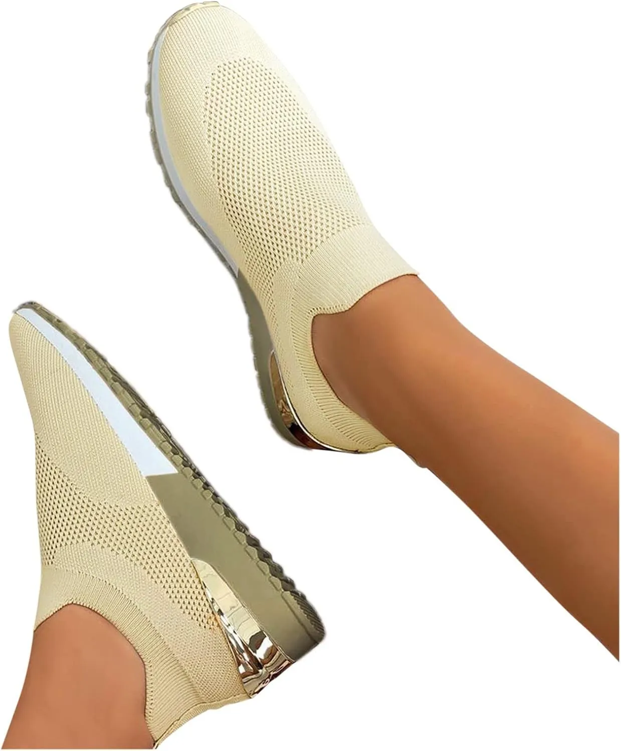 Women's Fashion Sneaker Mesh Slip On Black Non Slip Shoes for Women Comfortable Slip On Tennis Shoes Men Womens Navy Blue Loafers Mens Wide Sneakers