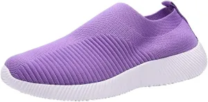 Women's Fashion Sneaker Mesh Slip On Black Non Slip Shoes for Women Comfortable Women Walking Shoes Loafers for Women 2024 High Top Sneakers for Men