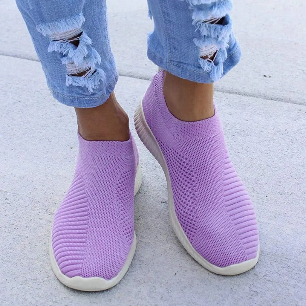 Women's Fashion Sneaker Mesh Slip On Black Non Slip Shoes for Women Comfortable Women Walking Shoes Loafers for Women 2024 High Top Sneakers for Men