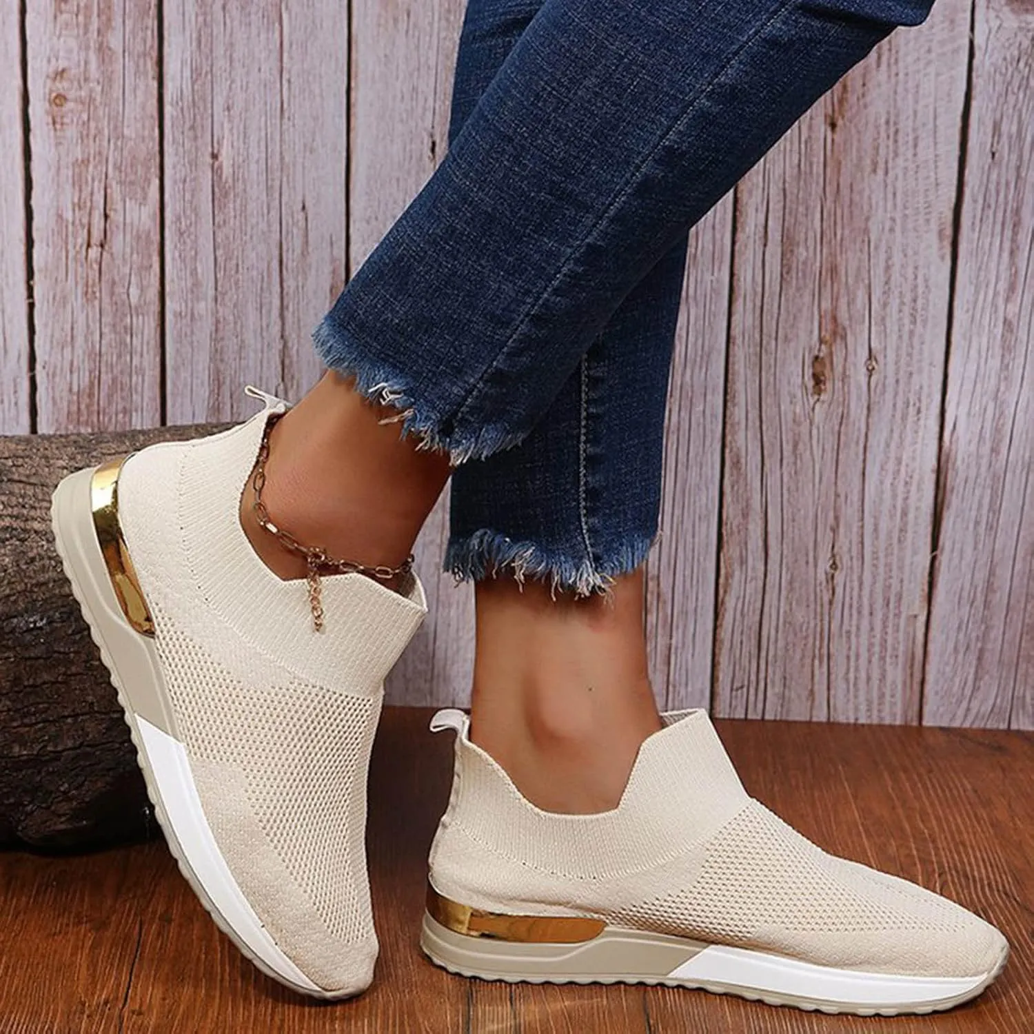 Women's Fashion Sneaker Non Slip Breathable Lightweight Comfortable Lace Up Women's Running Shoes Women Slip On Loafers Dressy Sneakers for Women
