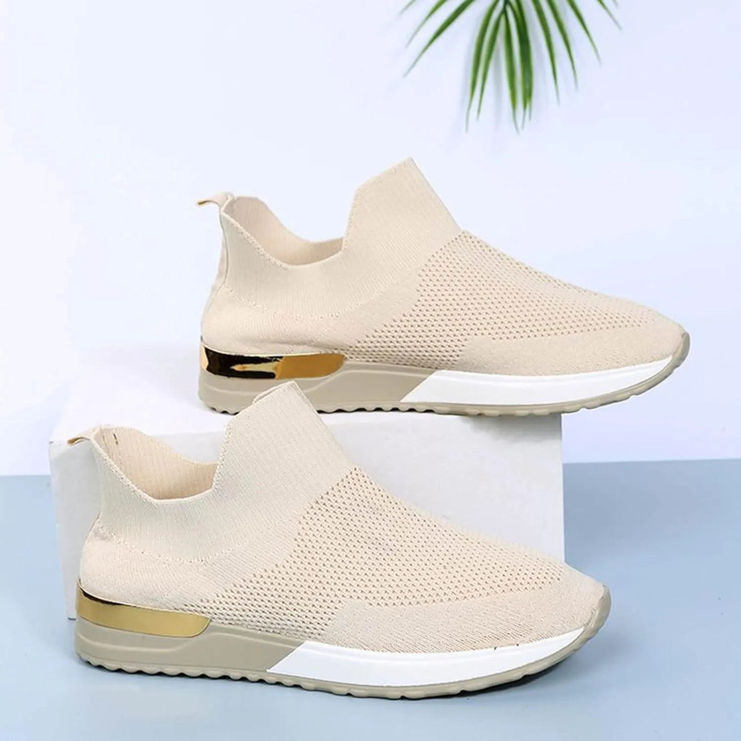 Women's Fashion Sneaker Non Slip Breathable Lightweight Comfortable Lace Up Women's Running Shoes Women Slip On Loafers Dressy Sneakers for Women
