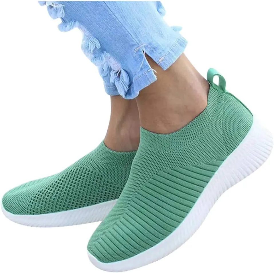 Womens Ladies Walking Running Shoes Slip On Lightweight Mens Casual Shoes Lether Ladies Casual Shoes White Platform Sneakers Steel Toe Tennis Shoe Cross Trainer Shoe
