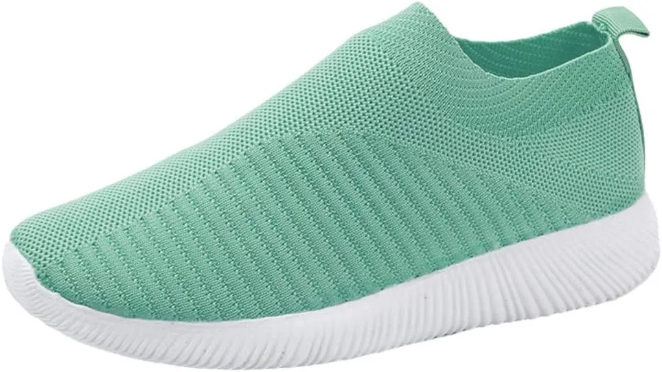 Womens Ladies Walking Running Shoes Slip On Lightweight Mens Casual Shoes Lether Ladies Casual Shoes White Platform Sneakers Steel Toe Tennis Shoe Cross Trainer Shoe