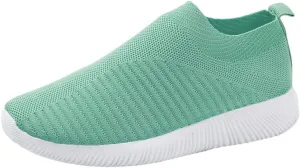 Womens Ladies Walking Running Shoes Slip On Lightweight Mens Casual Shoes Lether Ladies Casual Shoes White Platform Sneakers Steel Toe Tennis Shoe Cross Trainer Shoe