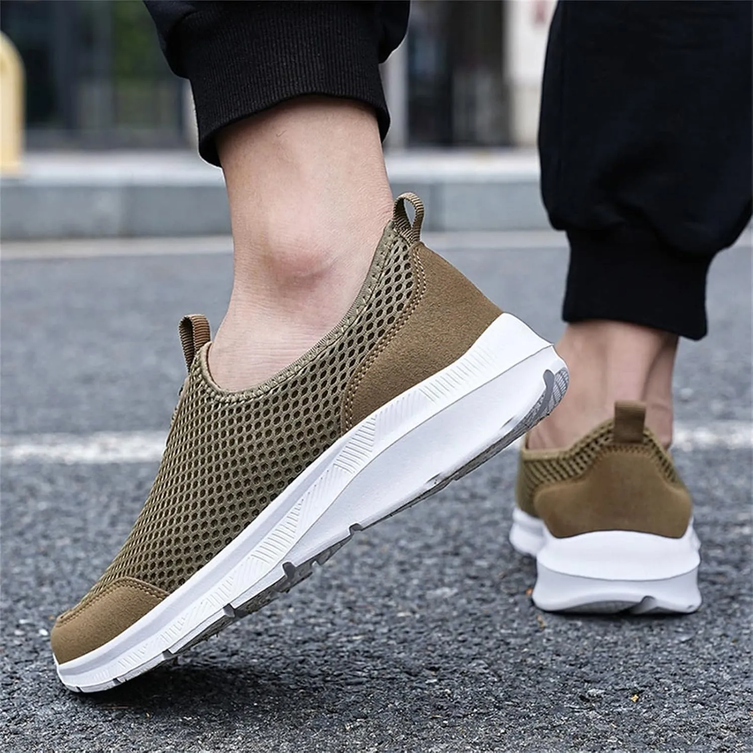 Womens Non Slip Work Shoes Slip On Water Resistant Walking Shoes Women Arch Support Dressy Casual Shoes Chunky Sneakers Red Tennis Shoe Loafers Shoe