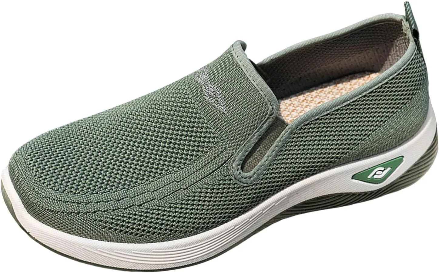 Women's Orthopedic Breathable Shoes Summer Comfortable Woven Slip-On Sneakers Fashion Lightweight Mesh Hollow Out Soft Sole Walking Shoes with Arch Support