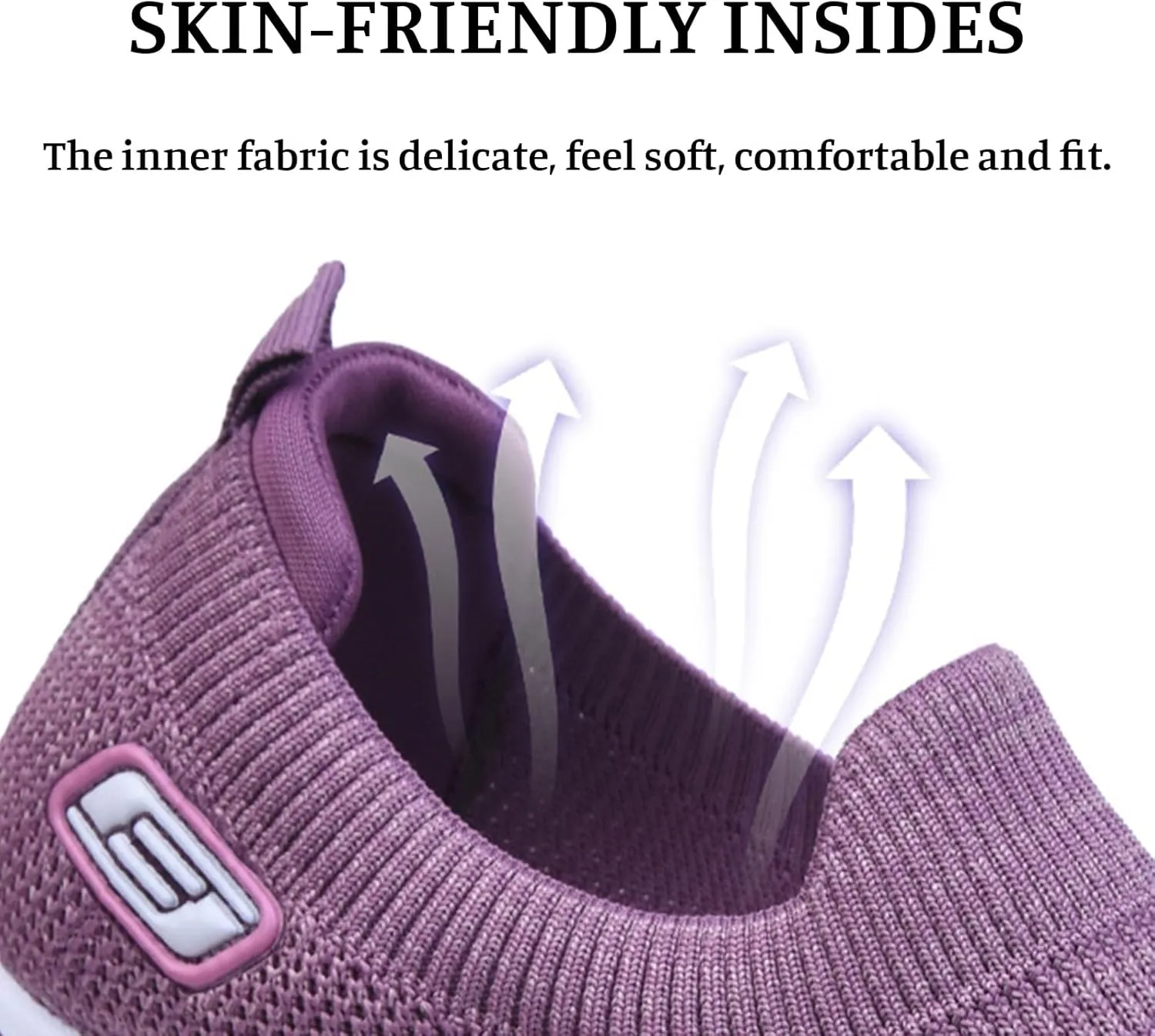 Women's Orthopedic Shoes Lightweight Breathable Knitted Sneakers Casual Comfortable Low Top Work Walking Shoes Fashion Soft Sole Slip On Sneaker with Arch Support