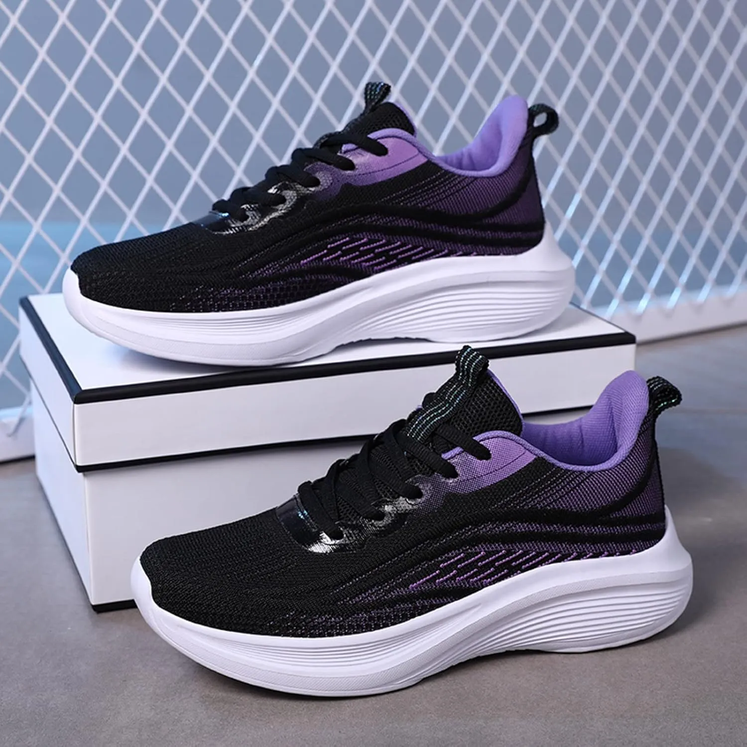 Womens Platform Sneakers Fashion Zapatos para Caminar De Mujer Basketball Shoes for Women High Top Bowling Shoes Women Size 9 Slip On Pull On Sneakers Womens with Good Arch Support