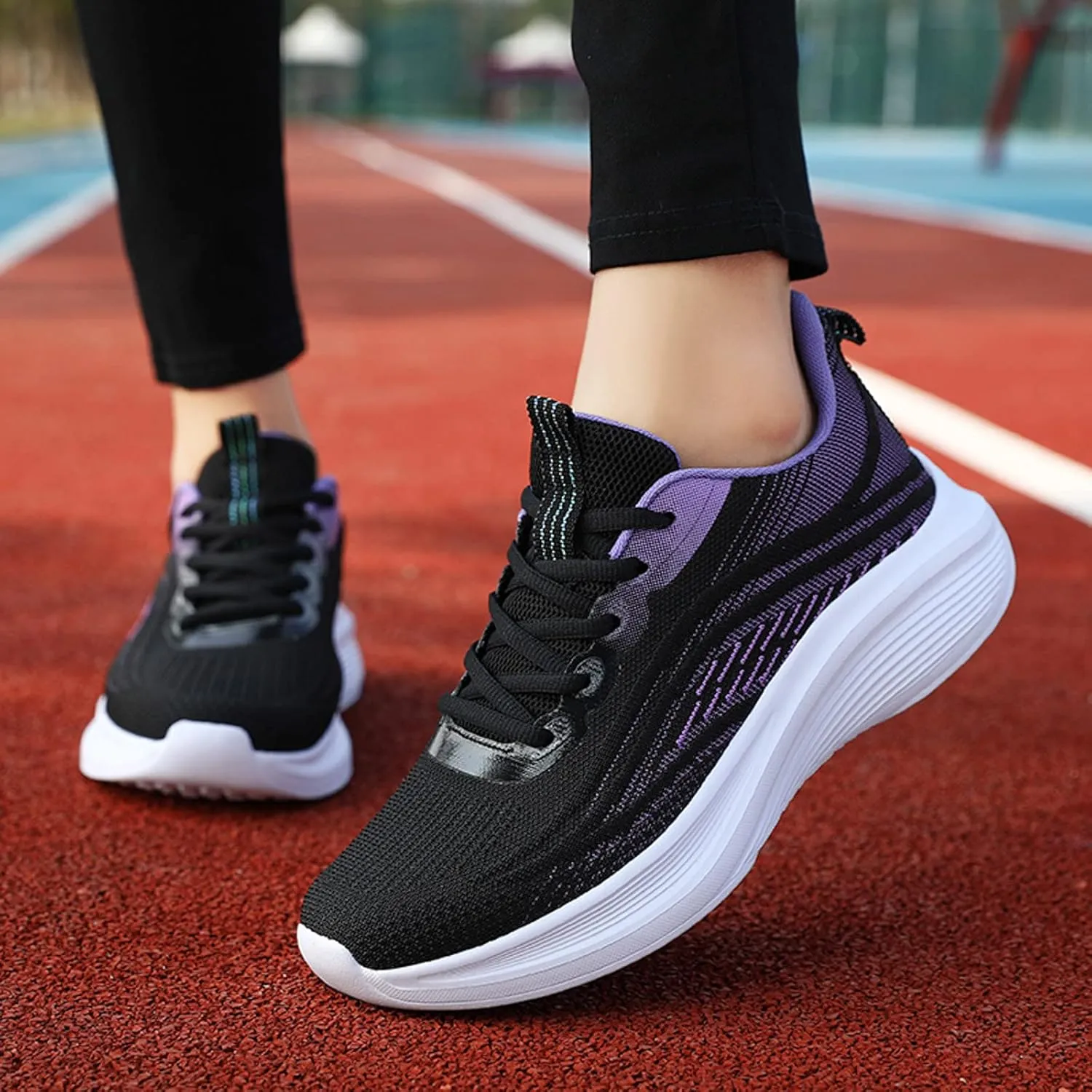 Womens Platform Sneakers Fashion Zapatos para Caminar De Mujer Basketball Shoes for Women High Top Bowling Shoes Women Size 9 Slip On Pull On Sneakers Womens with Good Arch Support