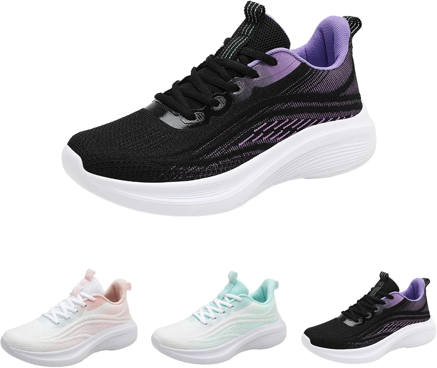Womens Platform Sneakers Fashion Zapatos para Caminar De Mujer Basketball Shoes for Women High Top Bowling Shoes Women Size 9 Slip On Pull On Sneakers Womens with Good Arch Support