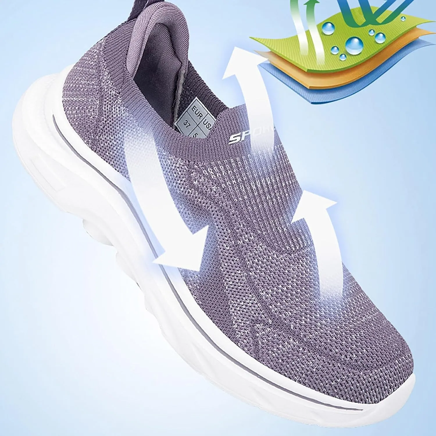 Womens Running Shoes Loafers Ladies Shoes Casual Women's Fashion Sneakers Sneakers Walking Memory Foam Athletic White Tennis Shoe Trainers Shoe