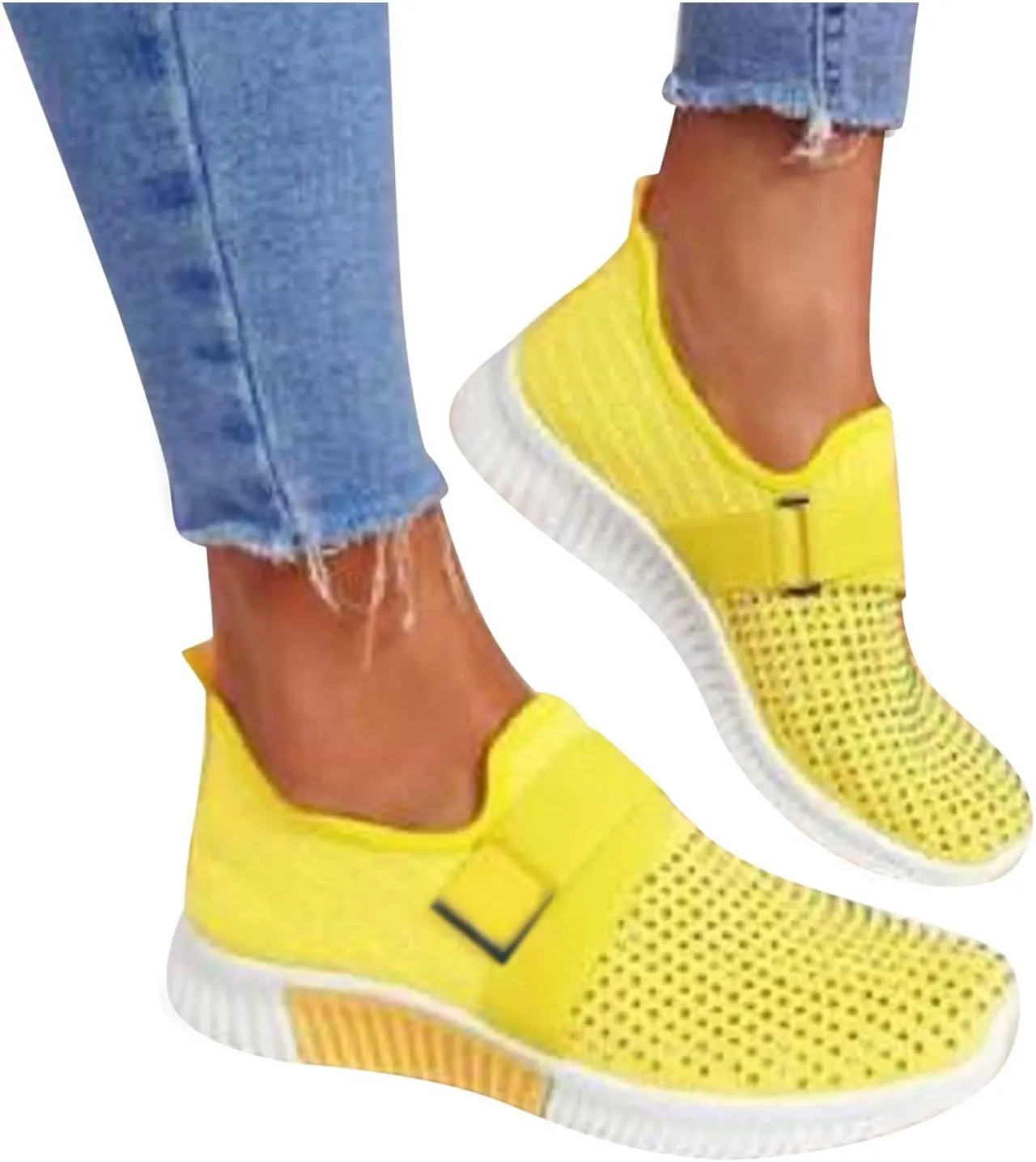 Womens Shoes Sneakers Wide Width Senior Womens Slip On Light Weight Walking Shoes Gym Shoes Women Wide Toe Box Sneakers for Womens Zapatos Antideslizante para El Invierno De Mujeres