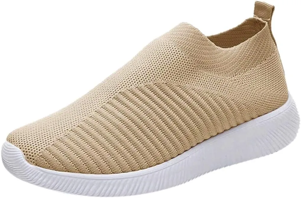 Women’s Slip-On Shoes Casual Lace-Free Walking Loafers Running Shoes for Women Walking Casual Shoes Fashion Sneakers 2025 Brown Tennis Shoe Loafers Casual Slip On