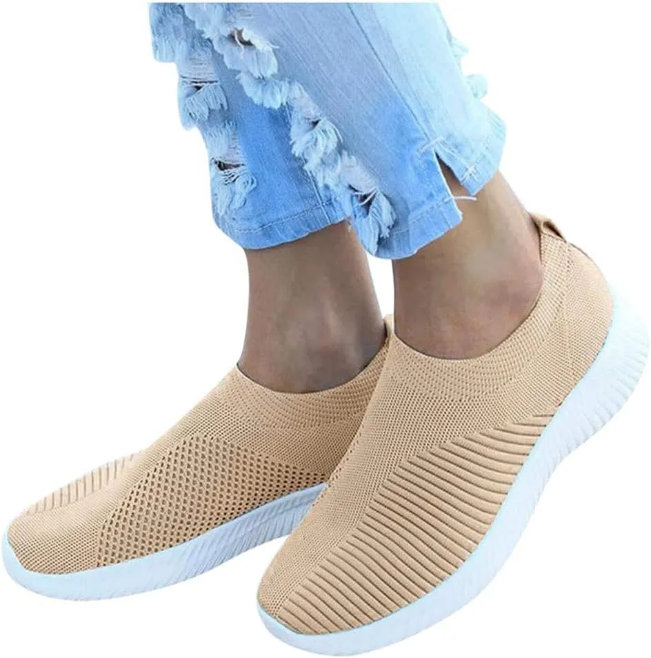 Women’s Slip-On Shoes Casual Lace-Free Walking Loafers Running Shoes for Women Walking Casual Shoes Fashion Sneakers 2025 Brown Tennis Shoe Loafers Casual Slip On