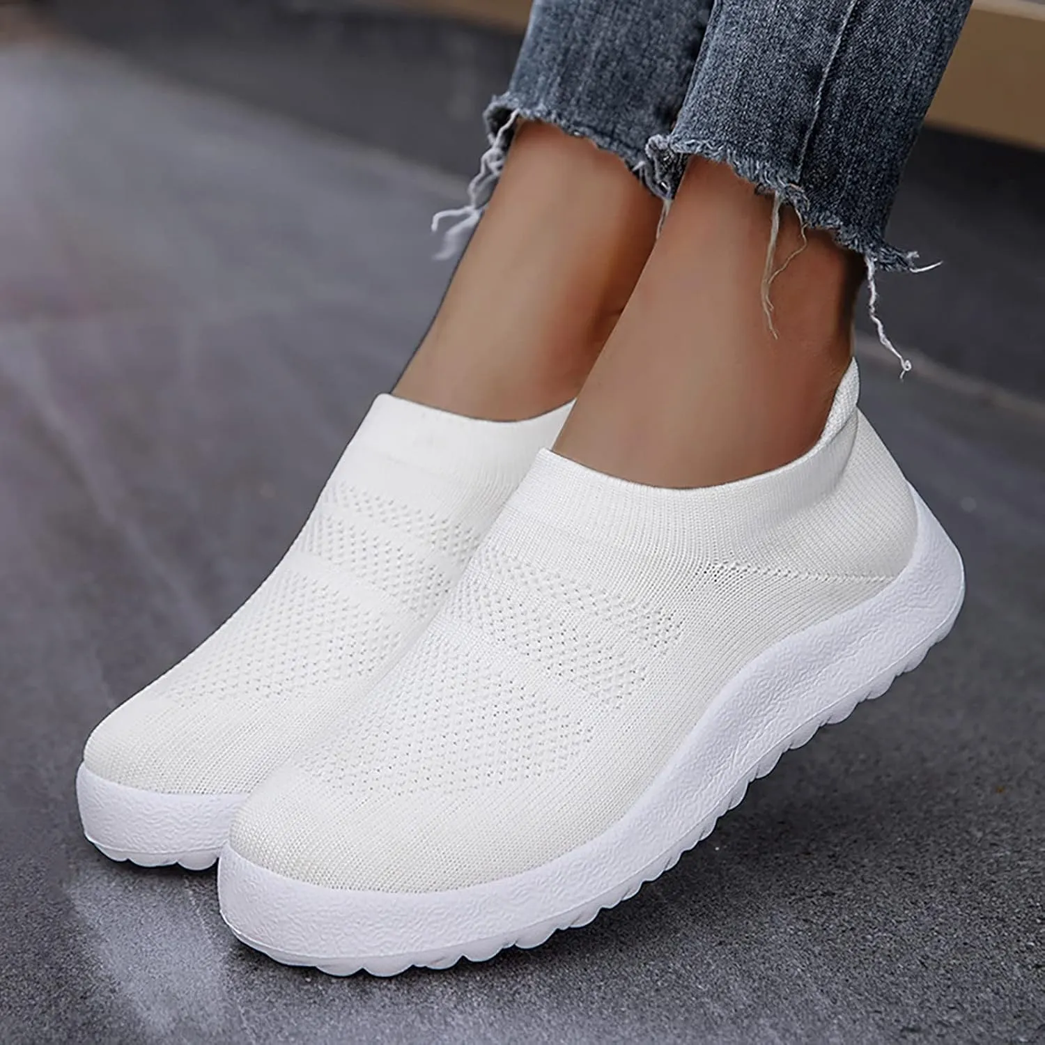 Womens Slip on Walking Shoes Comfort Lightweight Mens Running Shoes Casual Shoes Dressy Casual Women Shoes Sneakers Black Tennis Shoe Casual Loafers