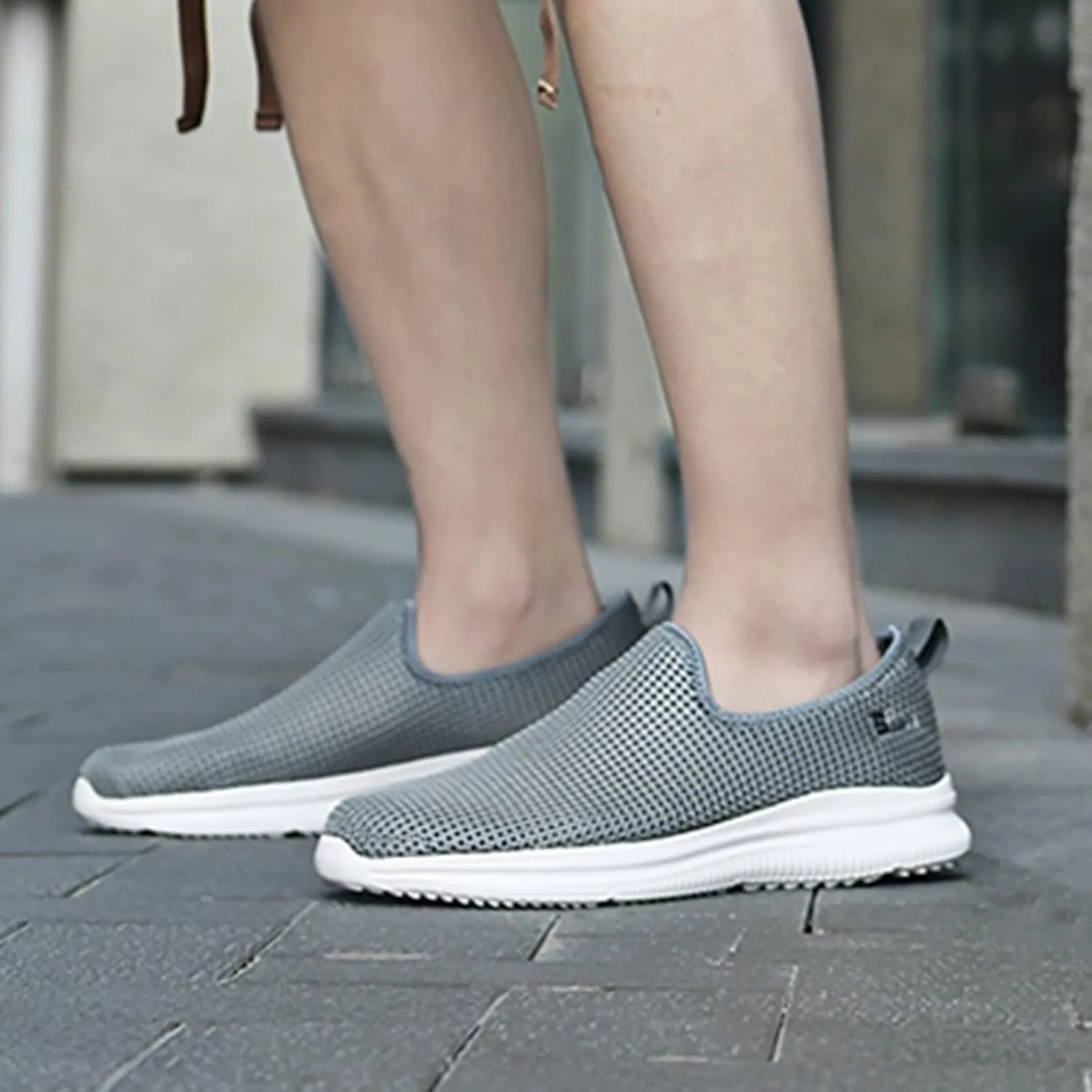 Womens Slip on Walking Shoes Comfort Lightweight Non Slip Work Shoes Women Mesh Breathable Men Shoes Casual Waterproof Sneakers Black Tennis Shoe Trainers Shoe