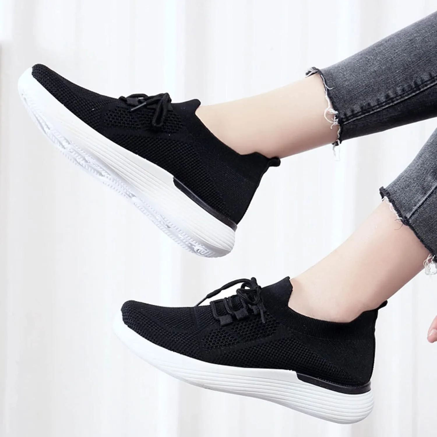 Womens Sneakers Black Sole Black Slip On Tennis Shoes Ladies Canvas Shoes for Women Wide Black Women's Sneakers in White in Wide Width Tenis Antideslizante para Mujer De Cocina para Frio