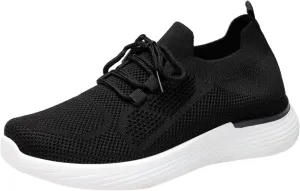 Womens Sneakers Black Sole Black Slip On Tennis Shoes Ladies Canvas Shoes for Women Wide Black Women's Sneakers in White in Wide Width Tenis Antideslizante para Mujer De Cocina para Frio