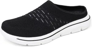 Womens Sneakers Mesh Slip-on Mule Shoes Non-Slip Breathable Beach Shoes Clogs Casual Closed Toe Slippers Travel Vacation Summer Shoe