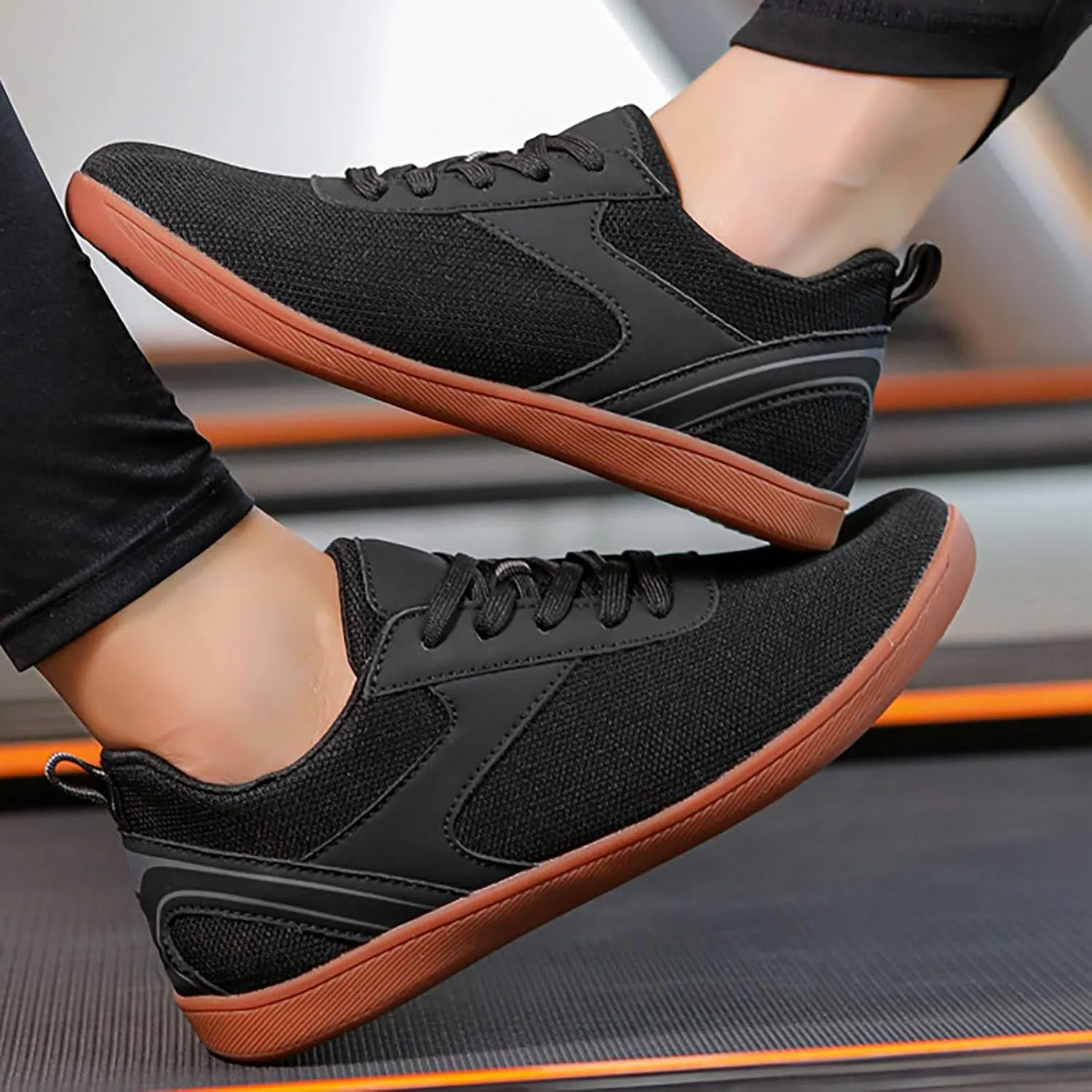 Womens Tennis Shoes Cute Woman Shoes Casual High Top Sneakers Men's KnitFlex Breeze Mesh Sneakers Oxfords Lace Black Tennis Shoe Cross Trainer Shoe