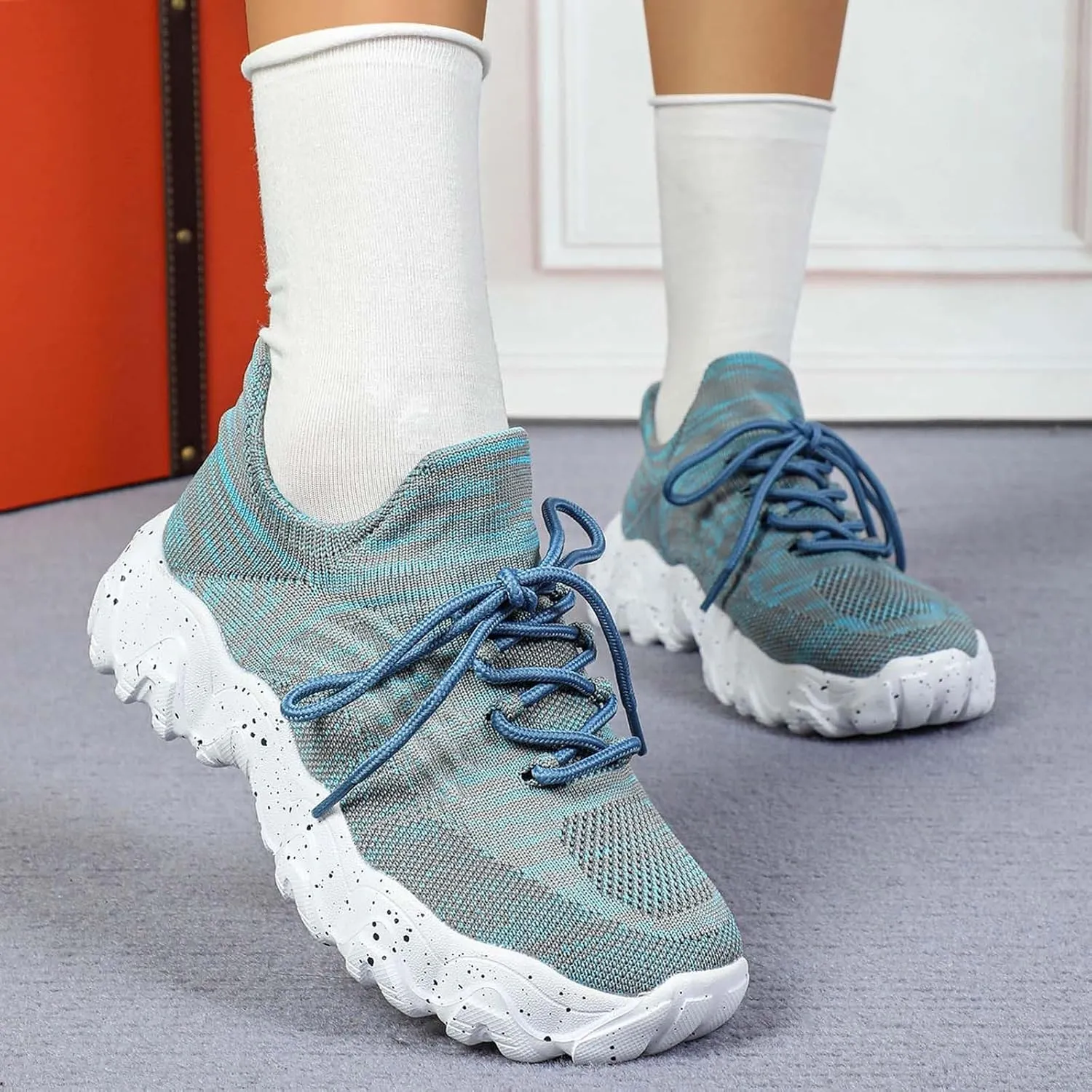 Womens Tennis Shoes Summer Slip On Mesh Breathable Walking Sneakers Comfortable Arch Support Orthopedic Sneakers Non-Slip Nurse Babe Shoes Fashion Outdoor Running Trainer