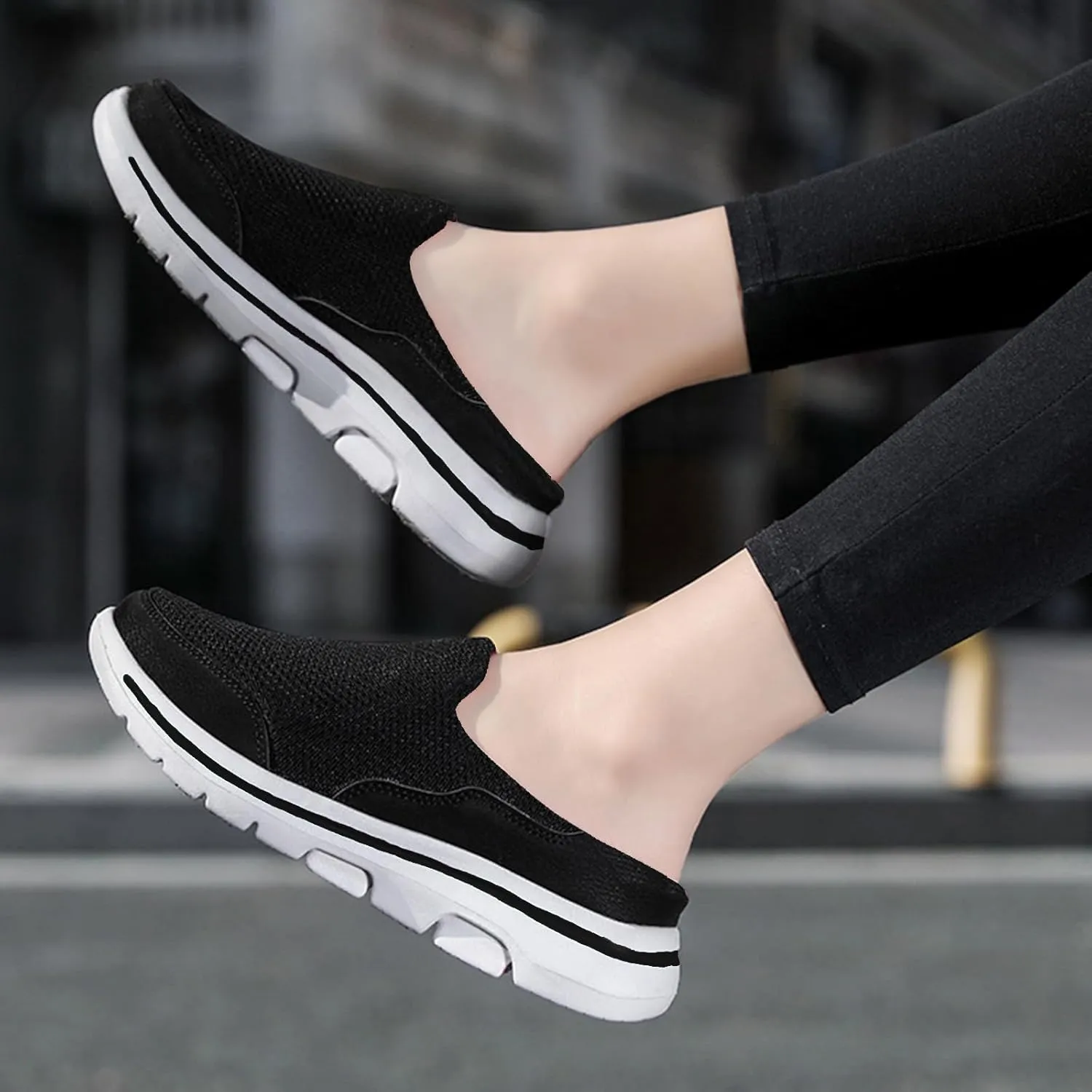 Womens Walking Shoes Mens Mules Open Back Slip On Shoes Comfortable Non-Slip Clogs reathable Lightweight Sport Sneakers Closed Toe Slippers