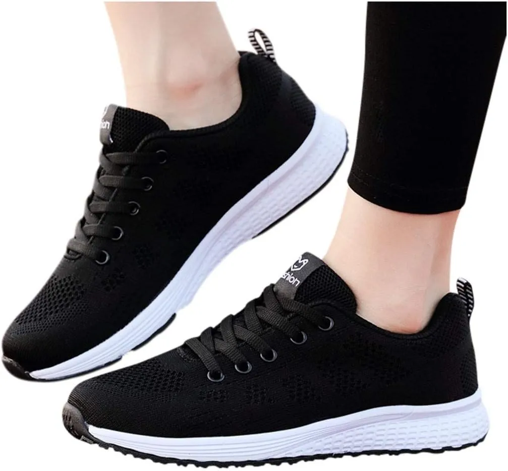 Women's Walking Shoes Mesh Breathable Lightweight Fashion Non Slip Work Shoes Women Sport Men Shoes Casual Casual Sneakers Brown Tennis Shoe Cross Trainer Shoe