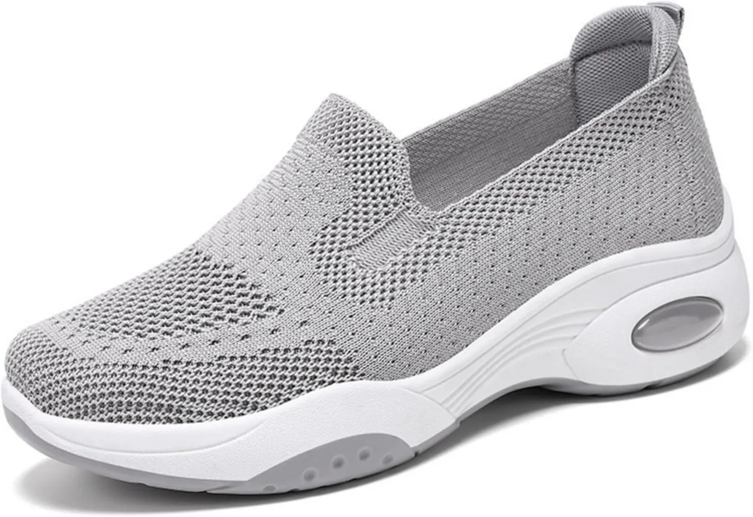 Womens Walking Shoes Summer Breathable Mesh Hollow Out Orthopedic Sneakers Lightweight Comfortable Soft Sole Slip On Platform Sneaker Athletic Air Cushion Sports Shoes Arch Support
