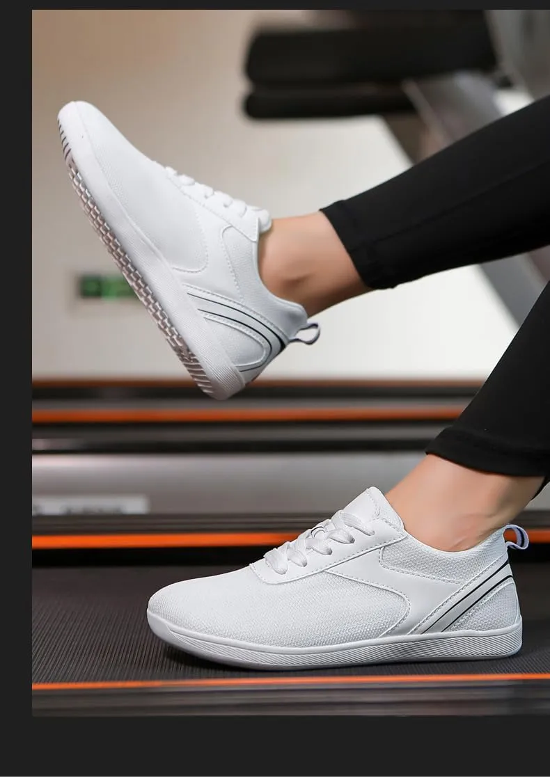 Womens Wide Toe Barefoot Shoes Comfortable Breathable Mesh Minimalist Walking Shoes Trendy Lightweight Slip On Zero Drop Workout Sneakers Casual Athletic Barefoot Sneakers