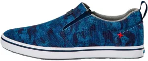 Xtratuf Men's Sharkbyte Durable Water Breathable Slip-Resistant Shoes Loafer, Blue Camo, 8.5